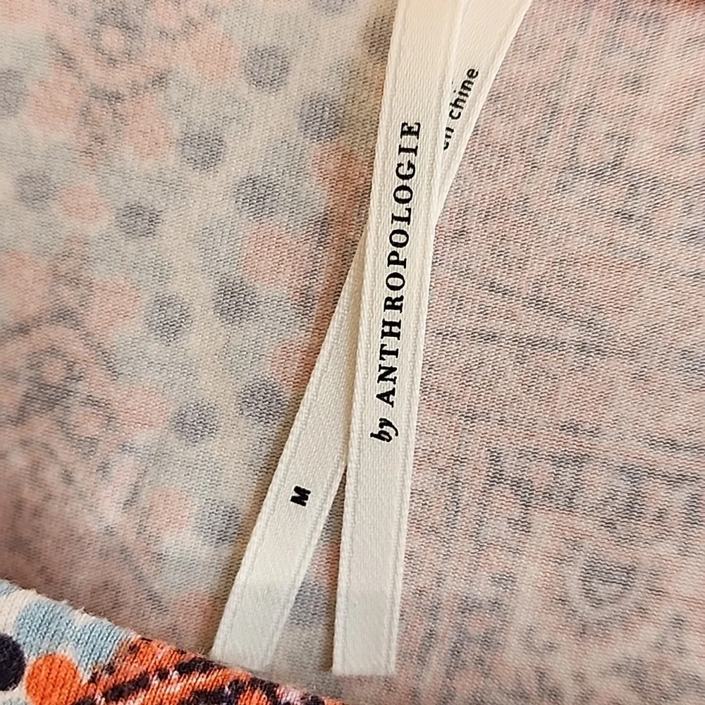 ANTHROPOLOGIE Smocked Short Set M Loungewear Pajamas Top High Waist Sleep Shorts - Picture 8 of 16